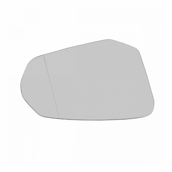 Spiegelglas mit Grundplatte Links beheizbar asphärisch Glas verchromt
