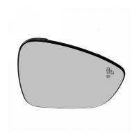 Spiegelglas mit Grundplatte Rechts beheizbar konvex Glas verchromt Side Assist