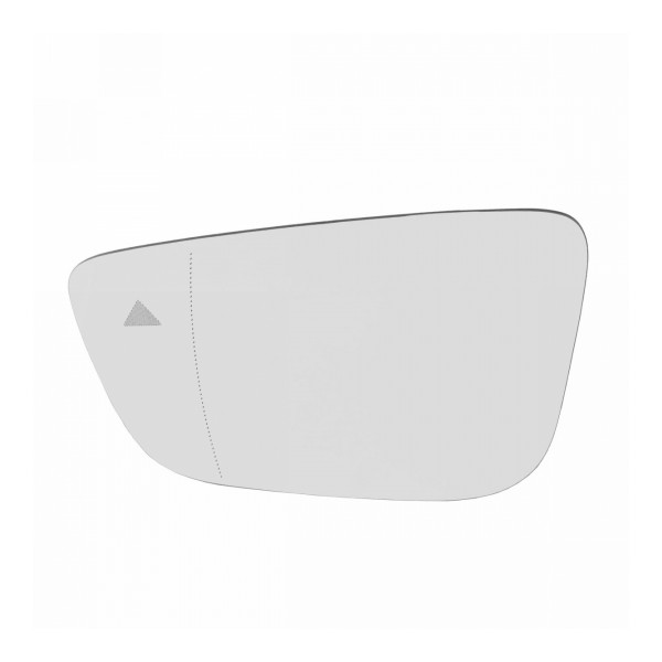 Spiegelglas mit Grundplatte Links beheizbar asphärisch Glas verchromt Side Assistent