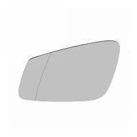 Spiegelglas mit Grundplatte Links beheizbar asphärisch Glas verchromt Spiegelglas mit Grundplatte Links beheizbar asphärisch Glas verchromt