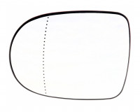 Spiegelglas asphärisch Chrom beheizbar Spiegelglas asphärisch Chrom beheizbar