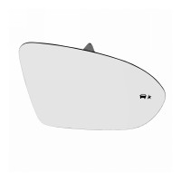 Spiegelglas mit Grundplatte beheizbar konvex Side Assist Glas verchromt Spiegelglas mit Grundplatte beheizbar konvex Side Assist Glas verchromt