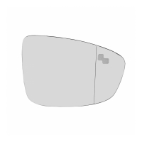 Spiegelglas mit Grundplatte rechts beheizbar konvex Glas verchromt Side Assist