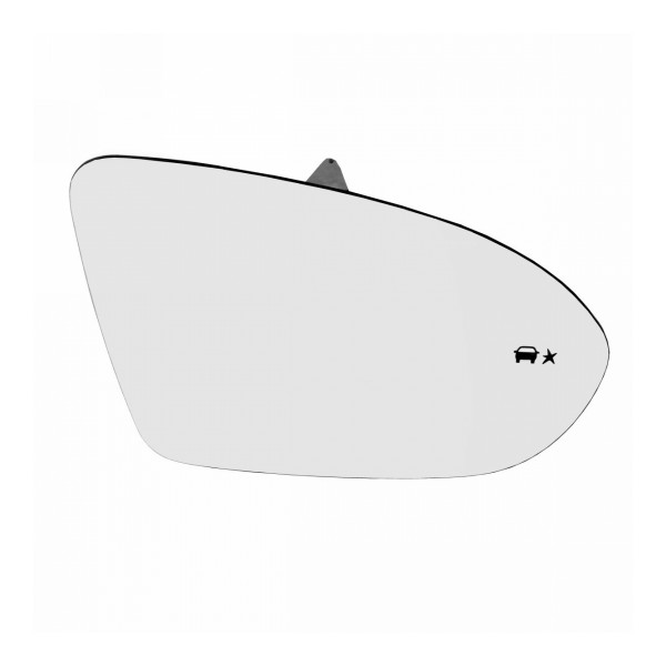 Spiegelglas mit Grundplatte beheizbar konvex Side Assist Glas verchromt