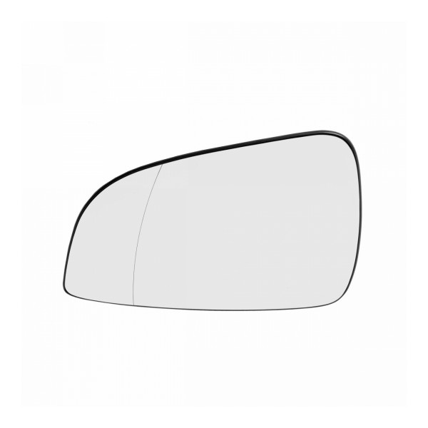 Spiegelglas mit Grundplatte Links beheizbar asphärisch Glas verchromt